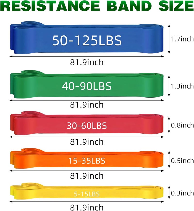 CINE Resistance Bands for Working Out, Pull Up Assist Bands Set, Workout for Women and Men, Exercise Bands,Training, Plasticity, Physical Therapy at Home/Gym - Image 2